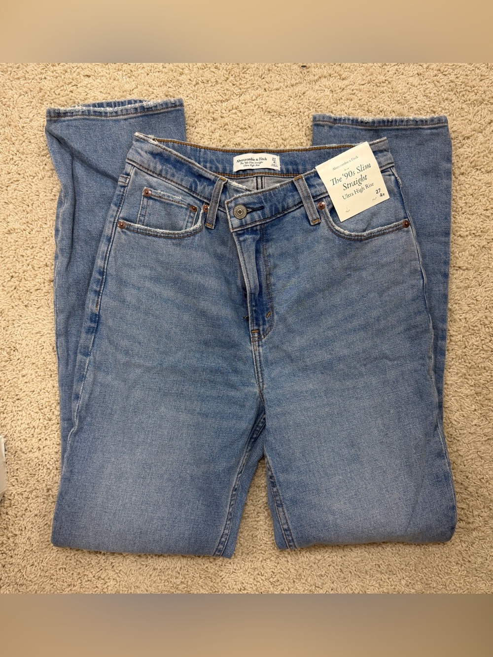 Abercrombie & Fitch Light Blue Denim Slim Straight Jeans